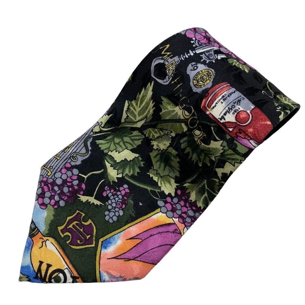 Nicole Miller Tie Men's Necktie Wine Lovers Vineyards Napa Valley